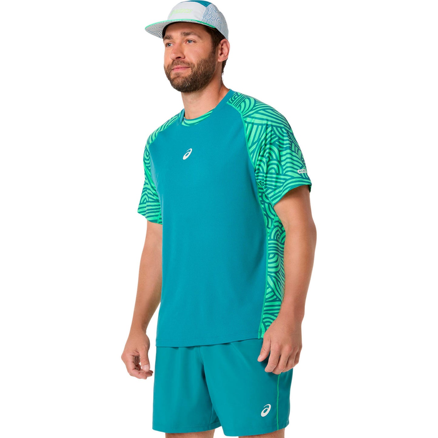 ASICS Court Maglietta Uomini - verde scuro, verde chiaro