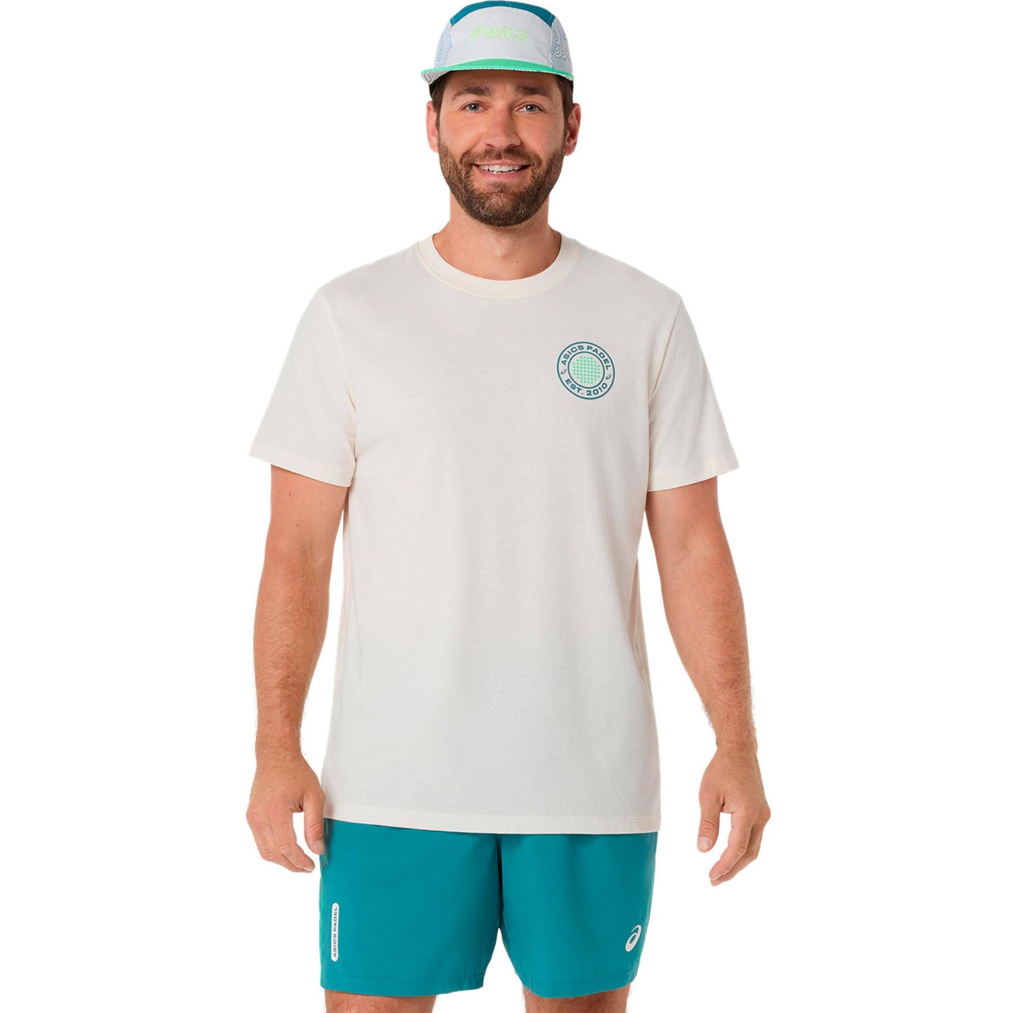 ASICS Court Graphic Maglietta Uomini - crema, verde
