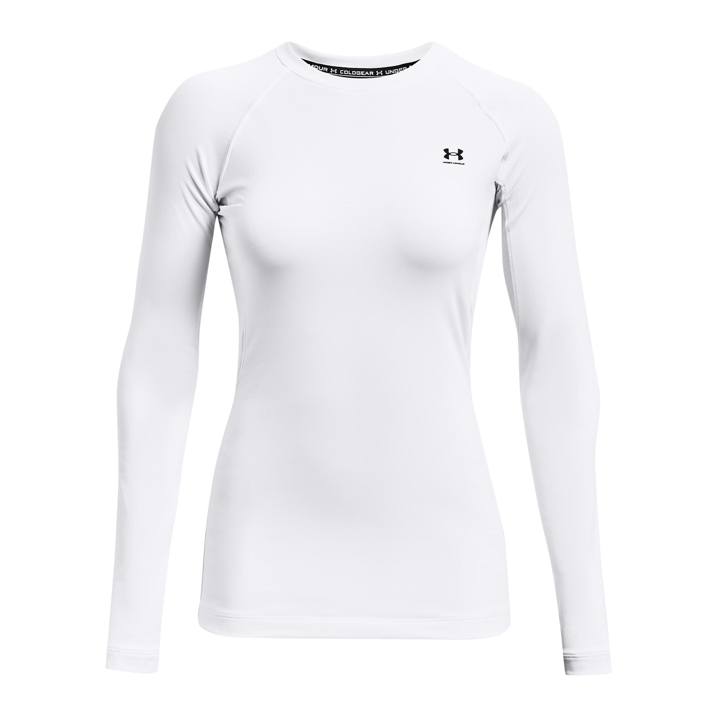 Under Armour Authentics Crew Manica Lunga Donna-Bianco