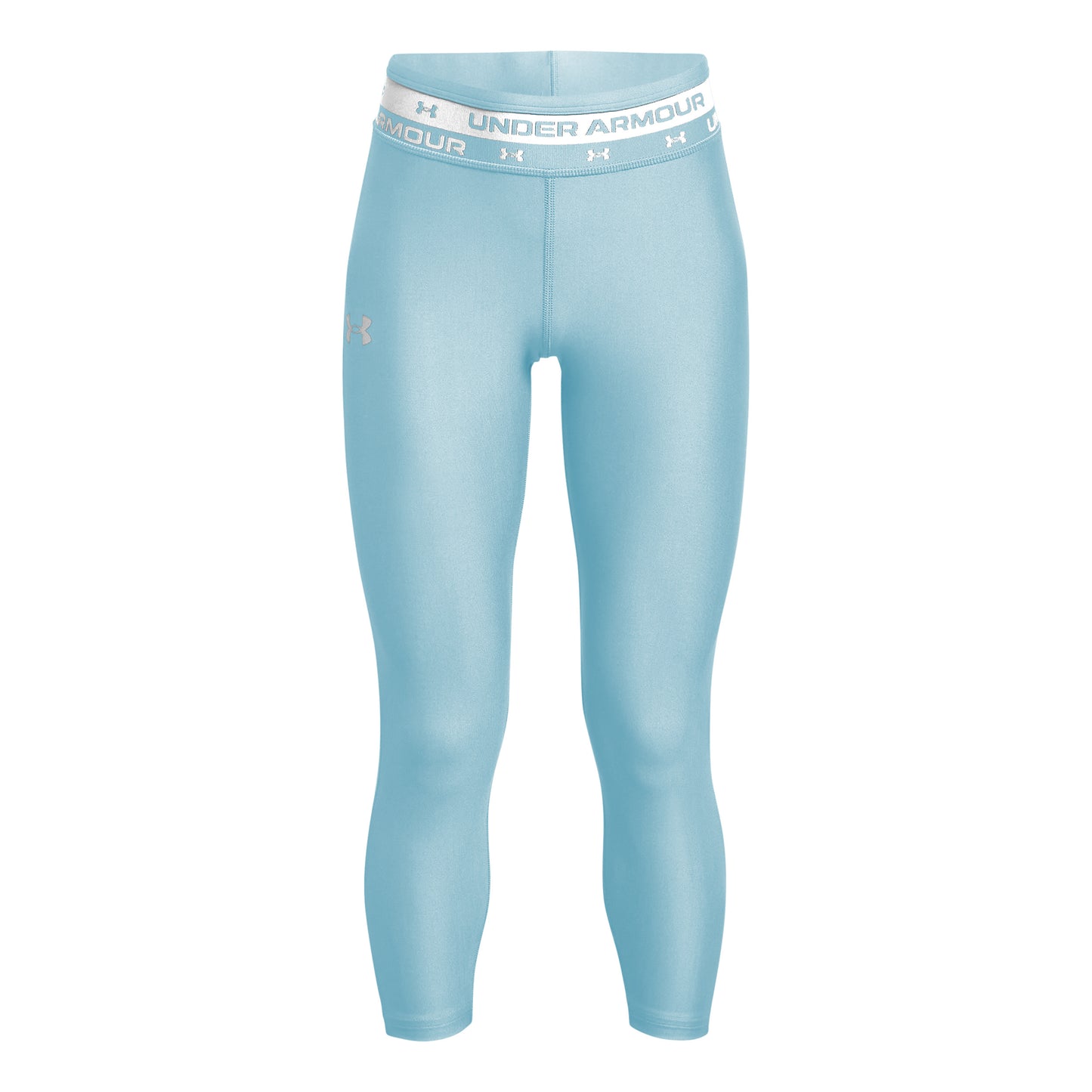 Under Armour Ankle Crop Calzamaglia Ragazze - blu chiaro, bianco