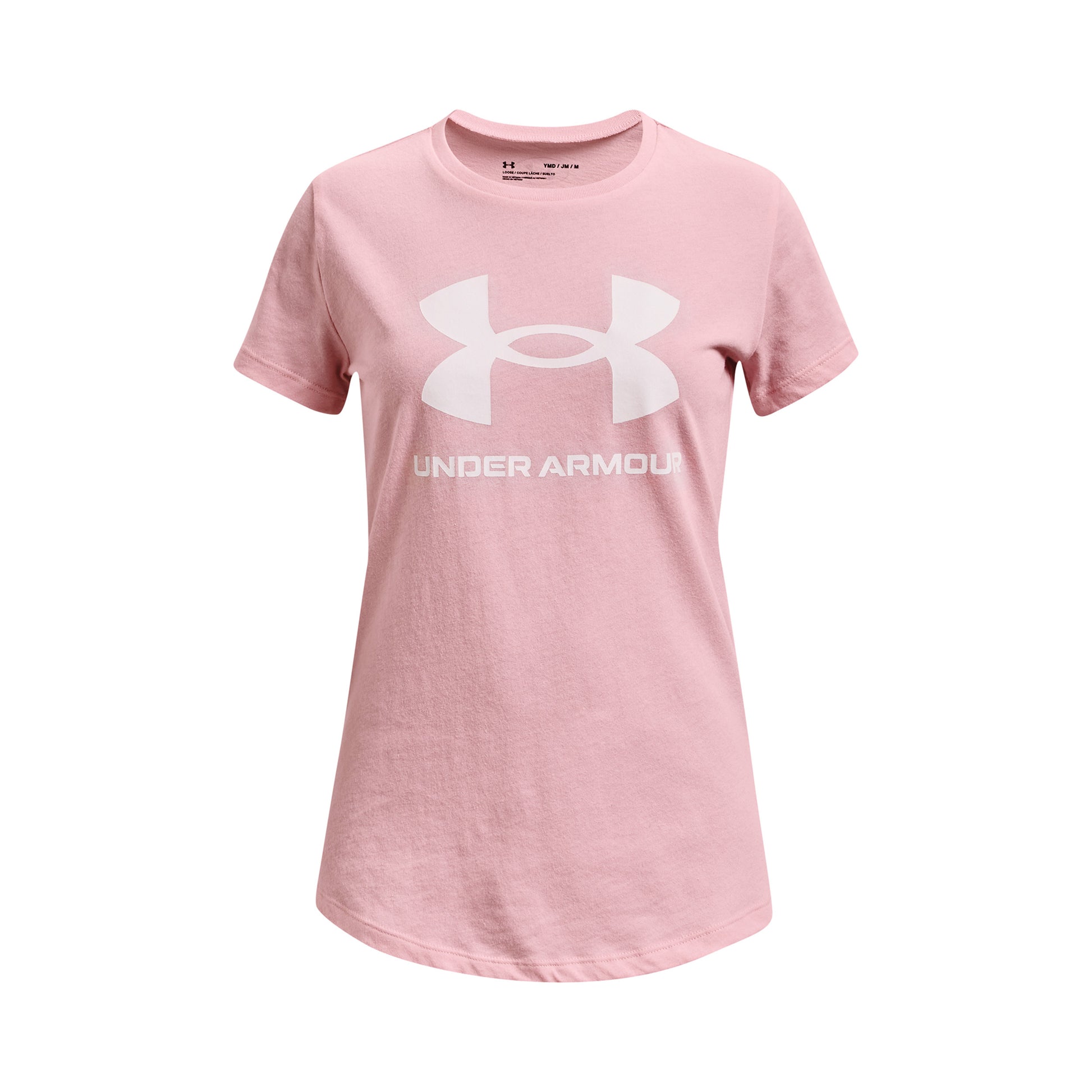 Under Armour Sportstyle Logo Maglietta Ragazze - rosa, bianco