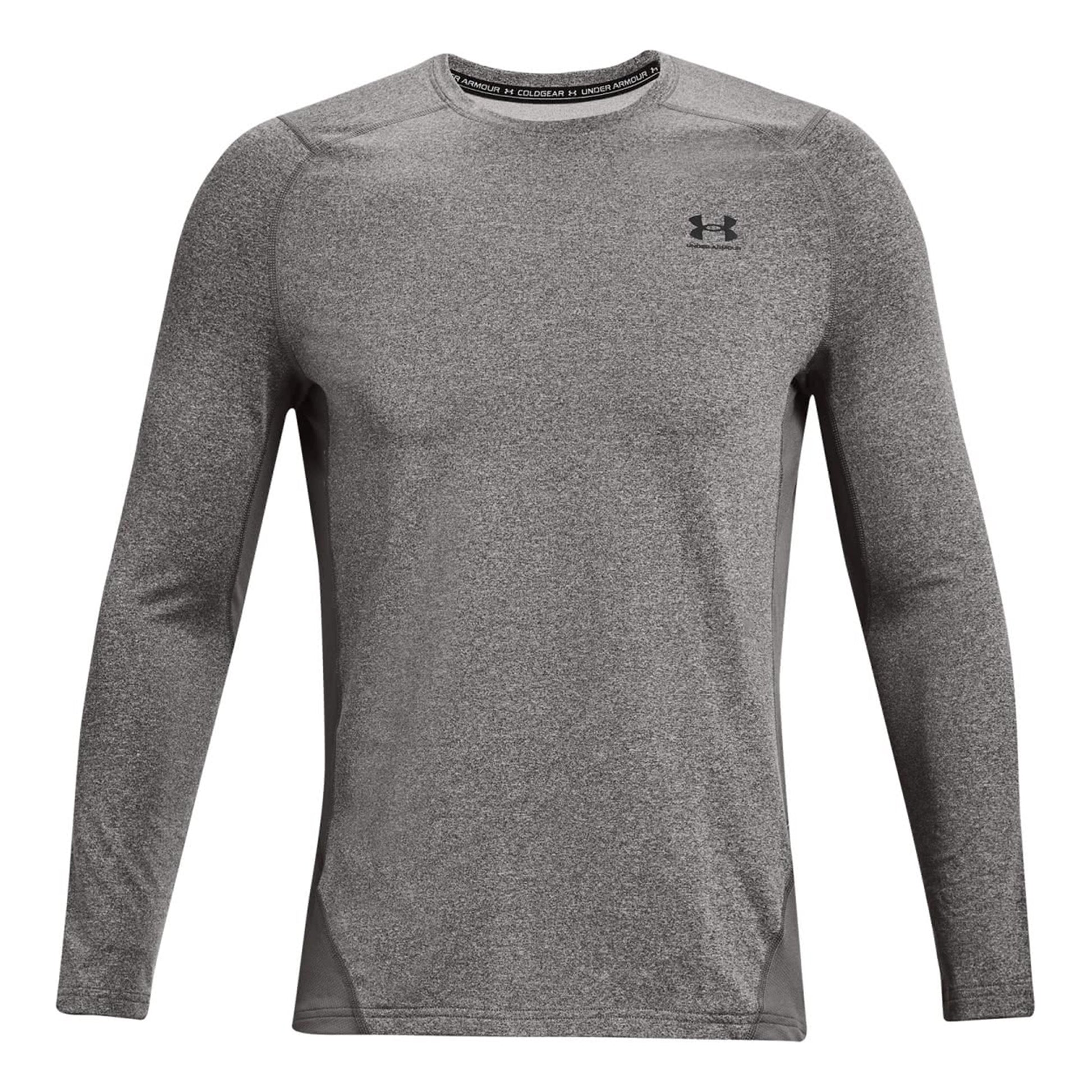 Under Armour Coldgear Fitted Crew Manica lunga Uomini - grigio scuro,