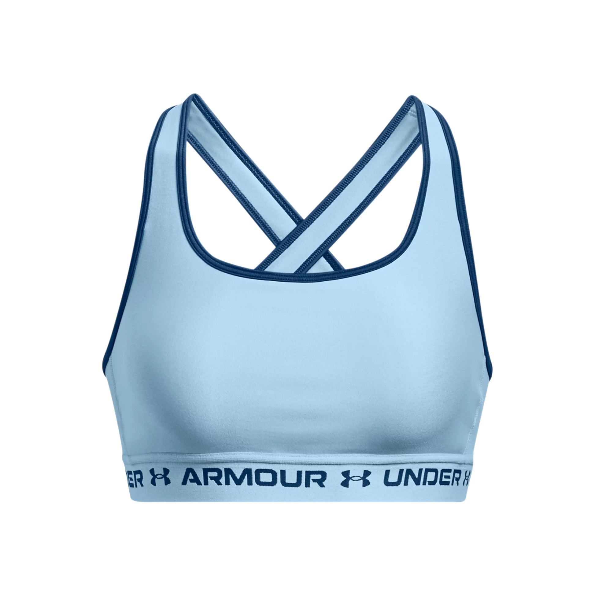 Under Armour Crossback Mid Reggiseni sportivi Donna - blu chiaro, nero