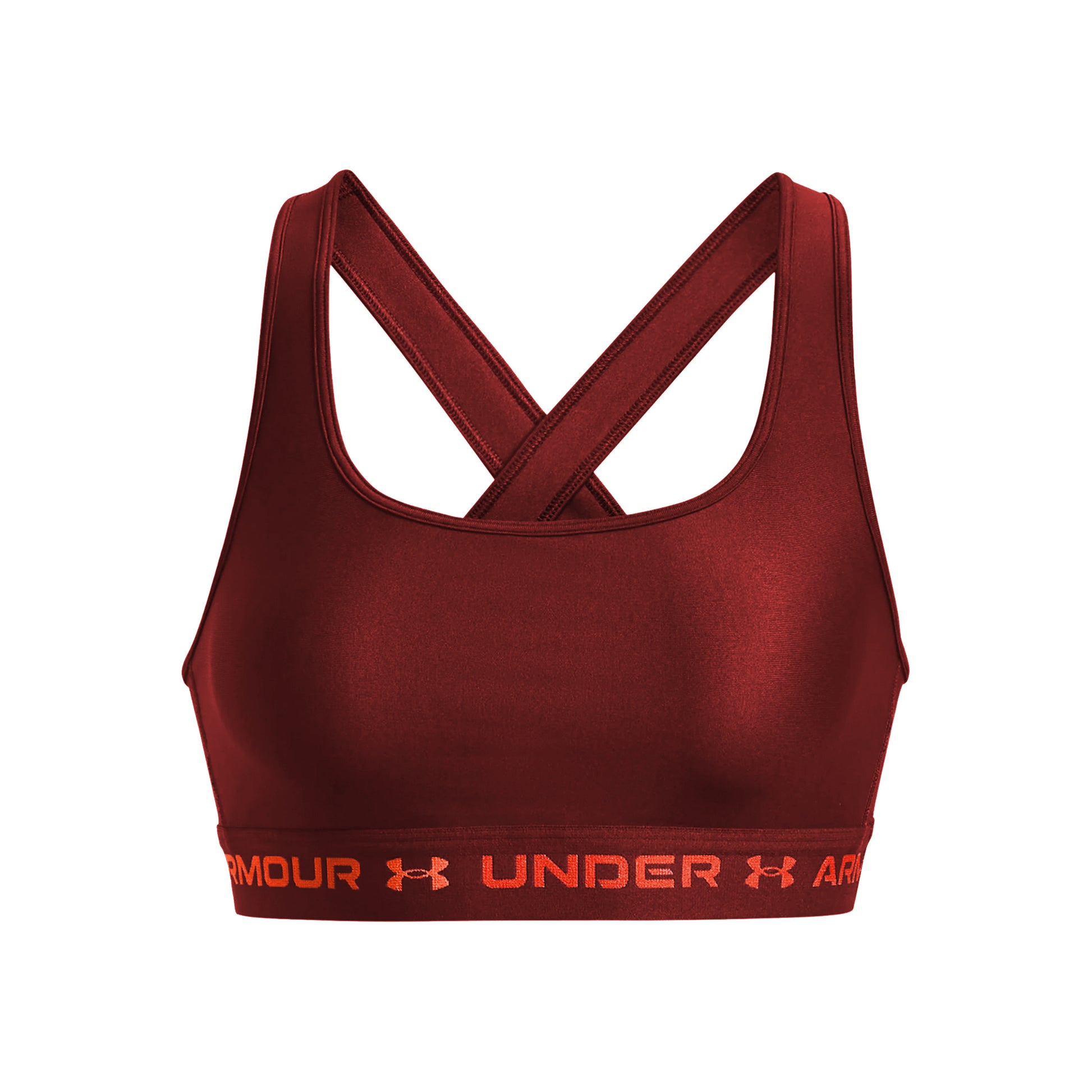 Under Armour Crossback Mid Reggiseni sportivi Donna - rosso scuro, rosso