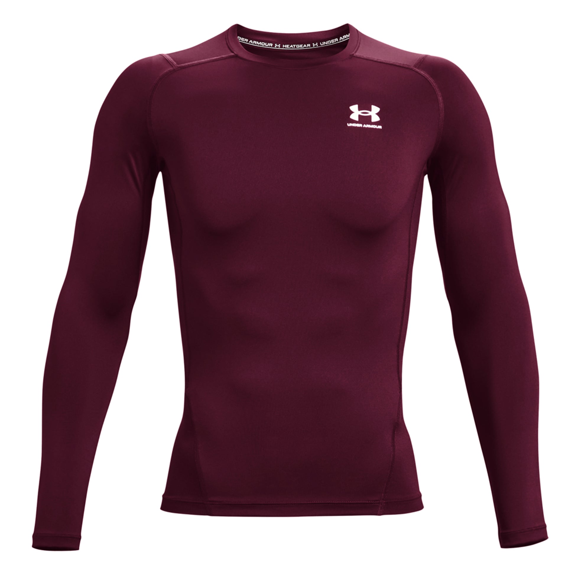 Under Armour Heatgear Comp Manica lunga Uomini - rosso scuro,
