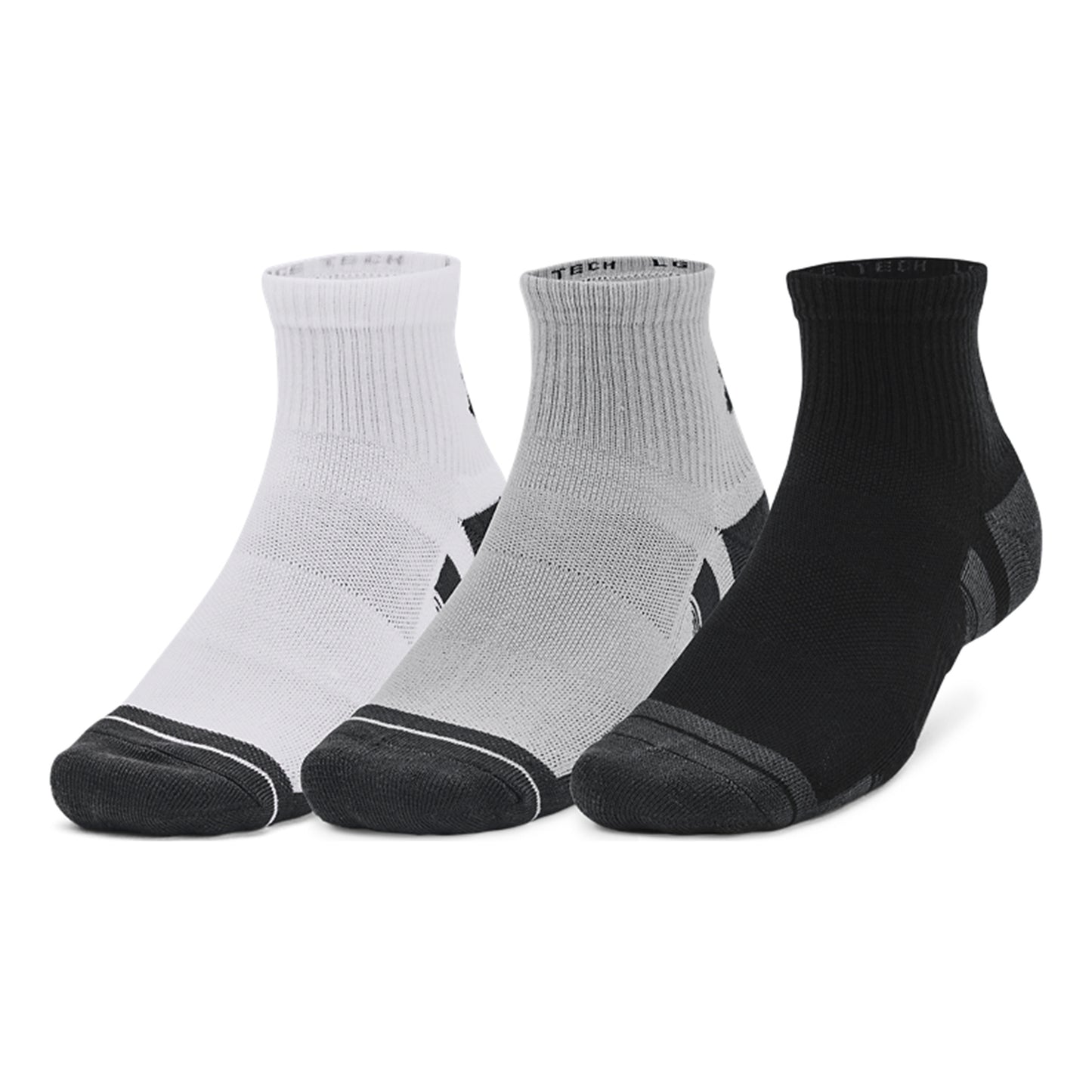 Under Armour Performance Tech Quarter Calzini Da Tennis Confezione Da 3-Grigio,Multicolore