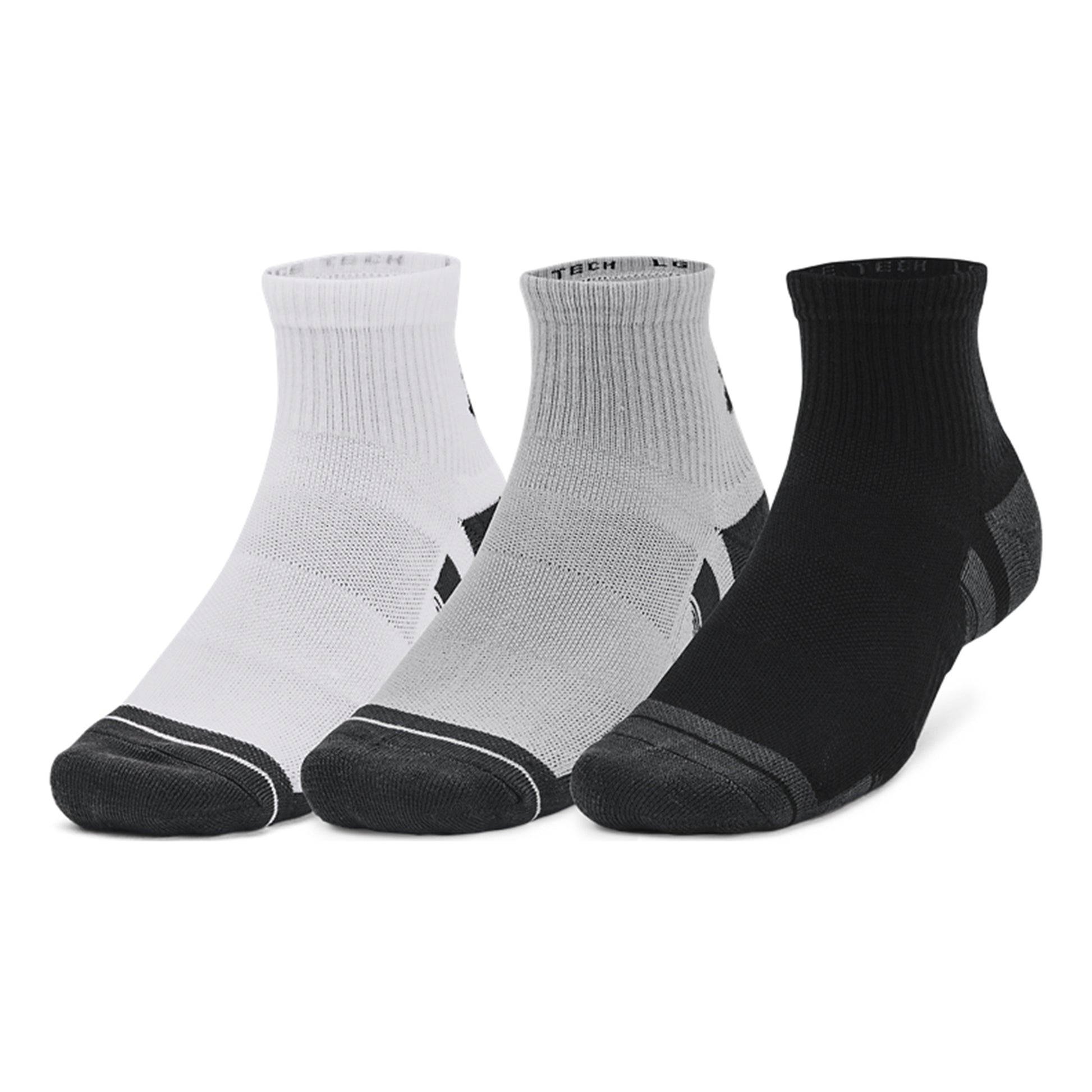 Under Armour Performance Tech Quarter Calzini Da Tennis Confezione Da 3-Grigio,Multicolore