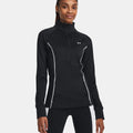CW Half-Zip Manica lunga Donna - nero,