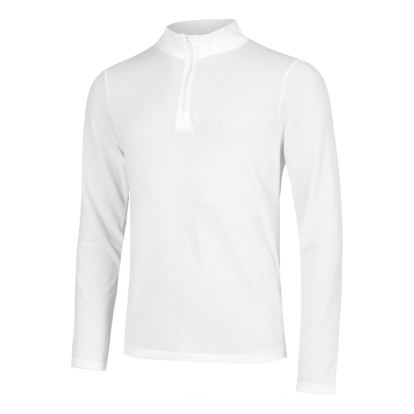 Under Armour Seamless Stride 1/4 Zip Manica Lunga Uomini-Bianco