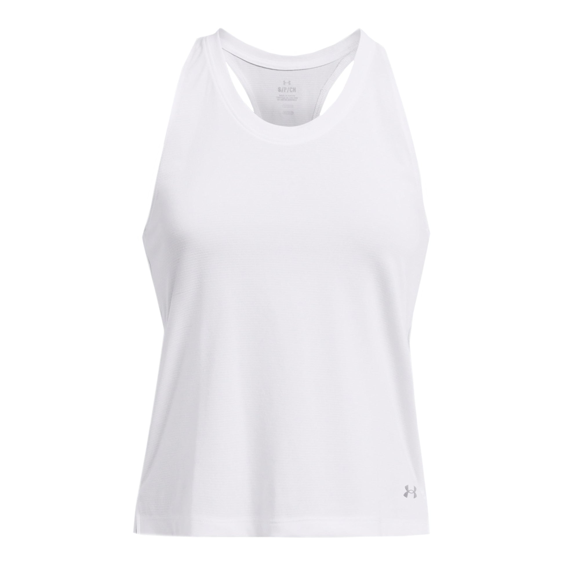 Under Armour Streaker Singlet Top Da Corsa Donna-Bianco