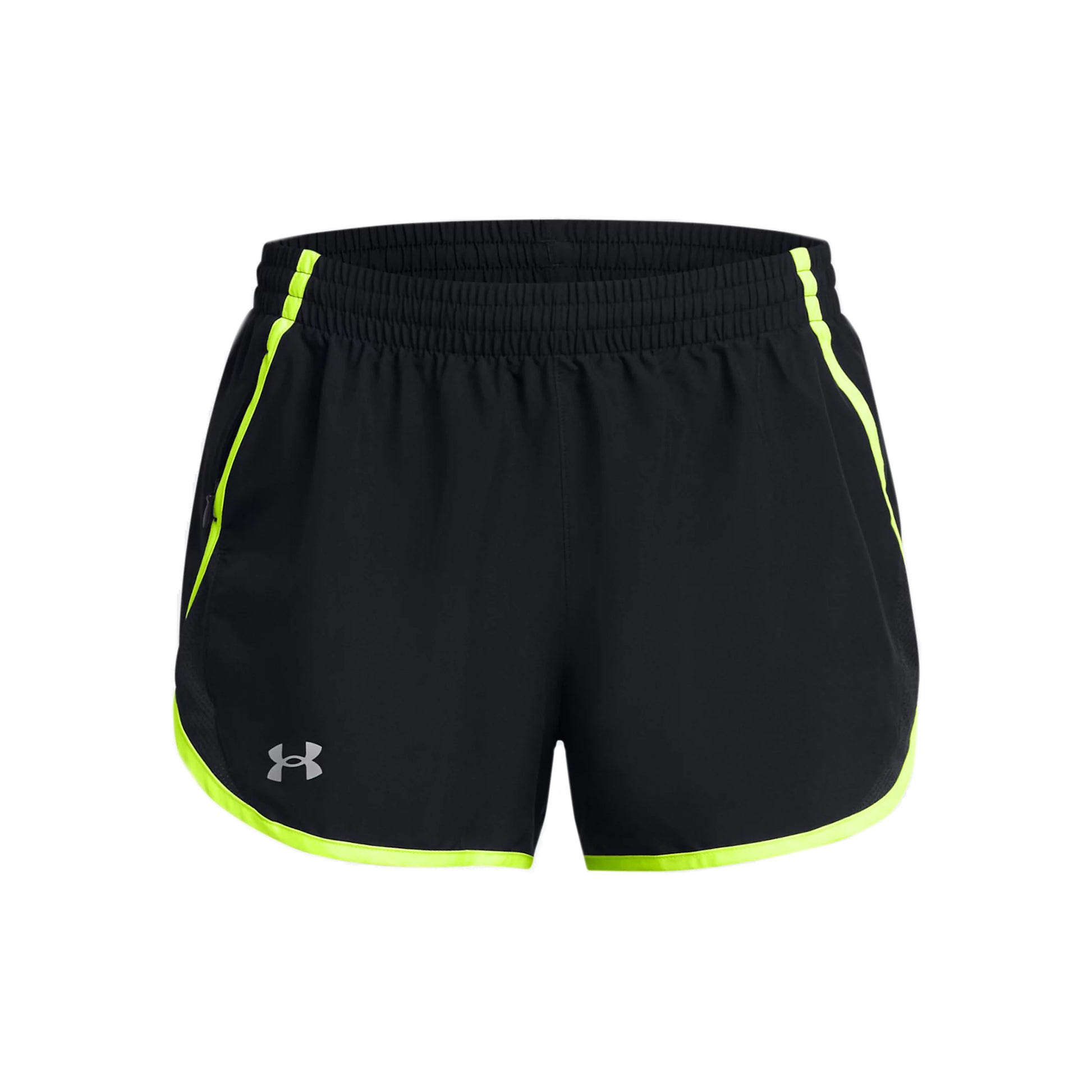 Under Armour Fly By 3in  Pantaloncini da corsa Donna - nero, giallo neon