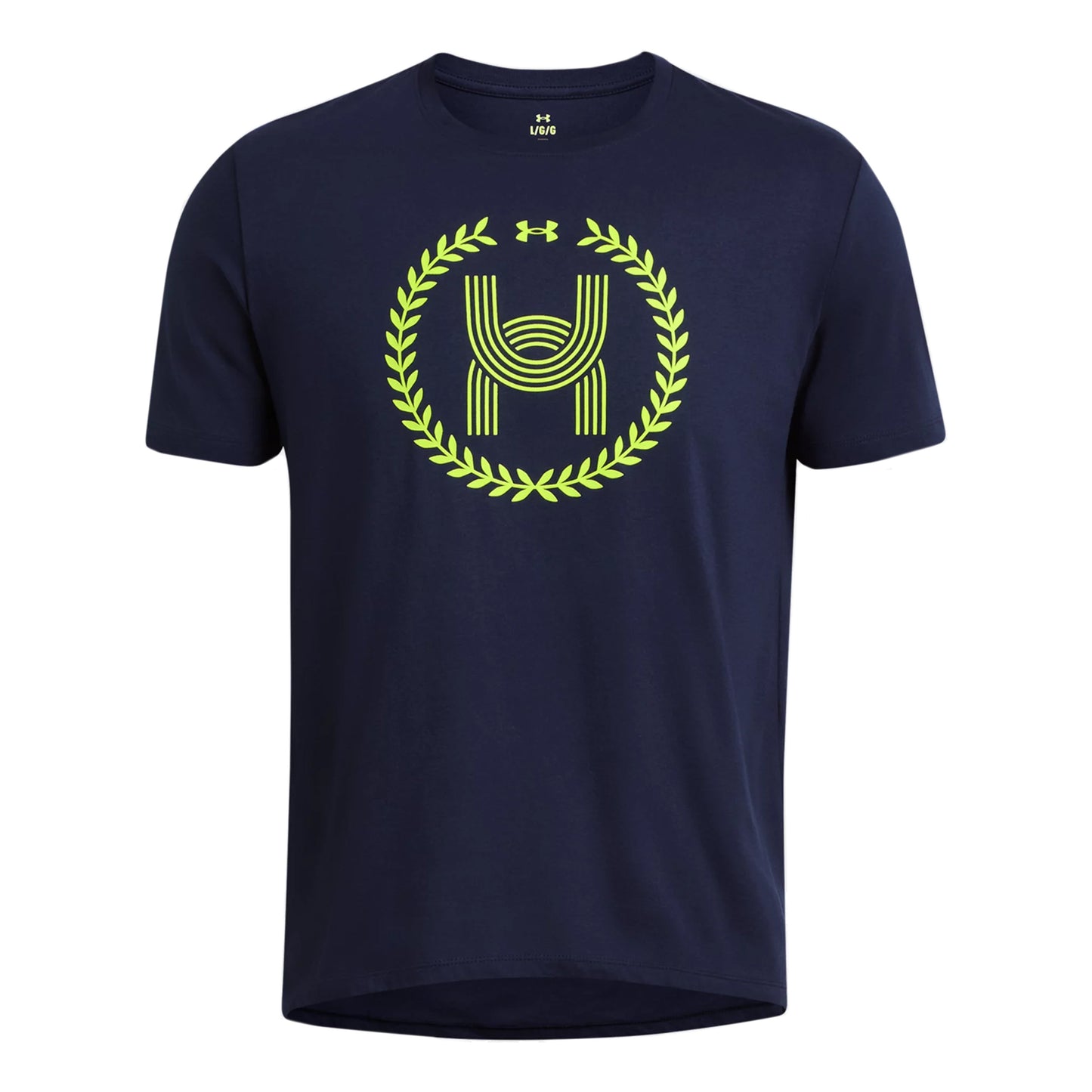 Under Armour Run Everywhere Wreath SS Camicia Da Corsa Uomini-Blu Scuro,Giallo Neon