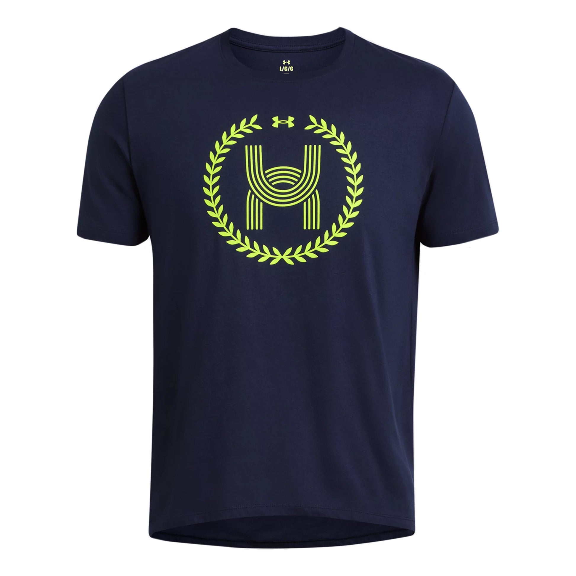 Under Armour Run Everywhere Wreath SS Camicia Da Corsa Uomini-Blu Scuro,Giallo Neon