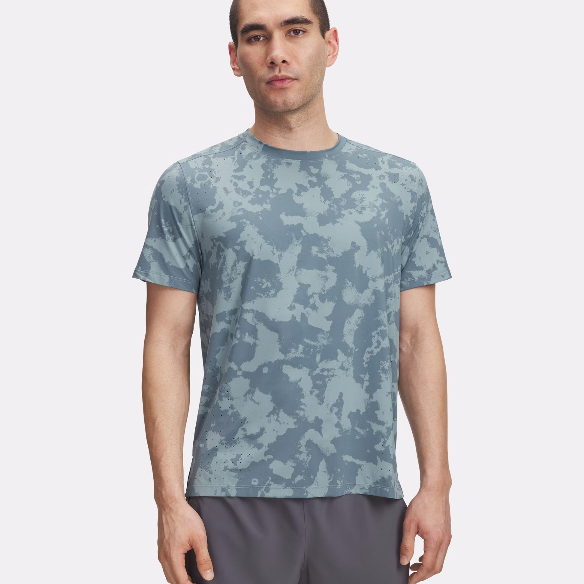 Under Armour Launch Elite Print Camicia Da Corsa Uomini-Color Petrolio,Grigio-blu