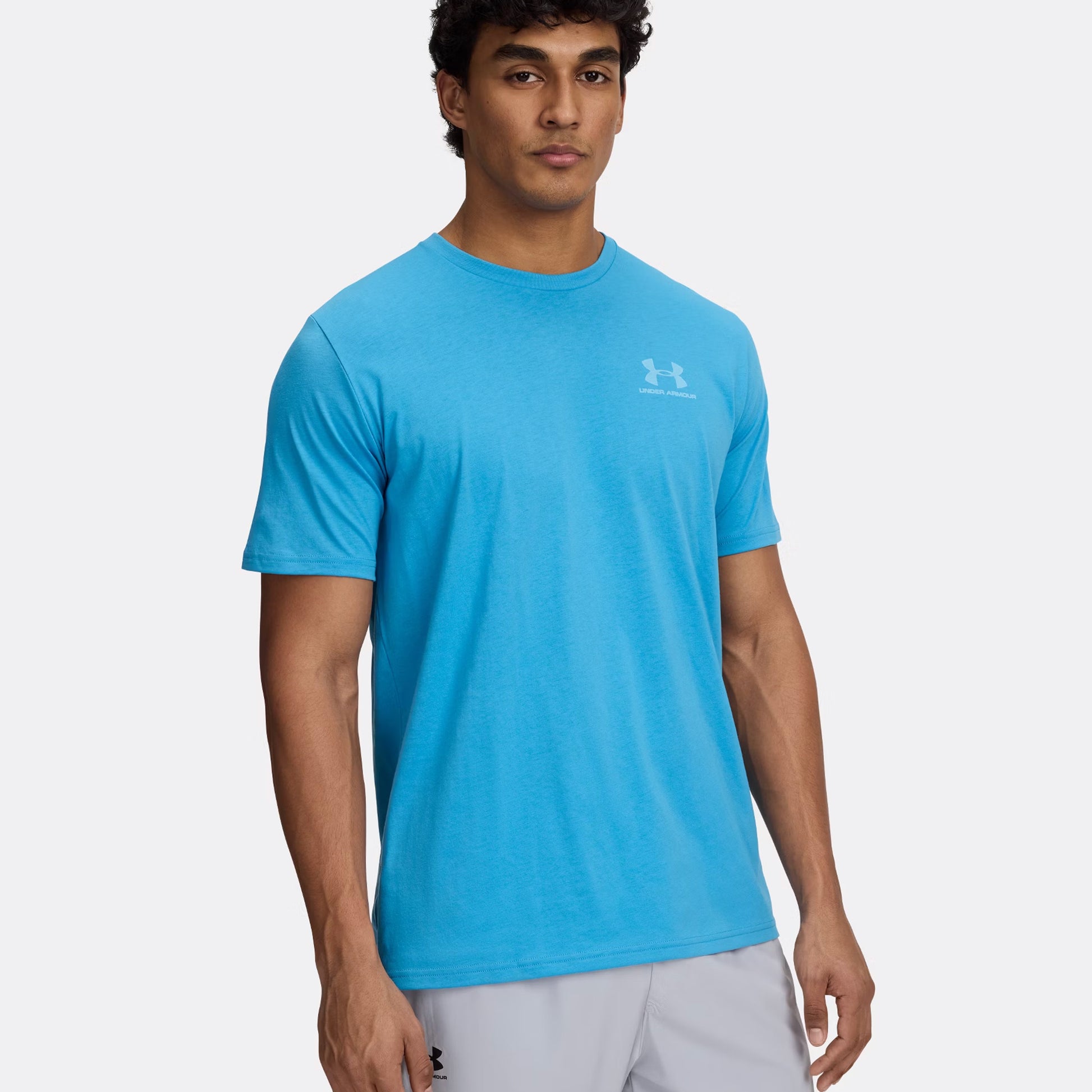 Under Armour Sportstyle Maglietta Uomini-Turchese,Bianco