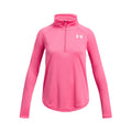 Tech Graphic Half-Zip Manica Lunga Ragazze-Rosa