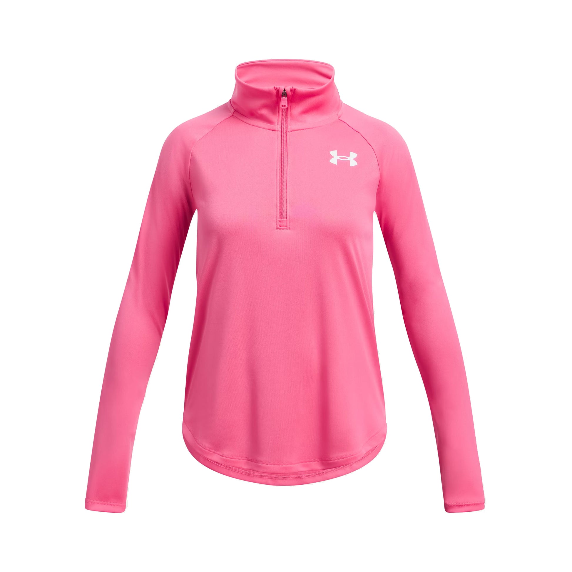Under Armour Tech Graphic Half-Zip Manica Lunga Ragazze-Rosa