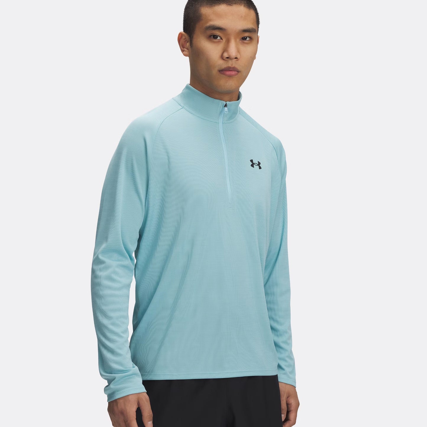 Under Armour Tech Textured Half-Zip Manica Lunga Uomini-Blu