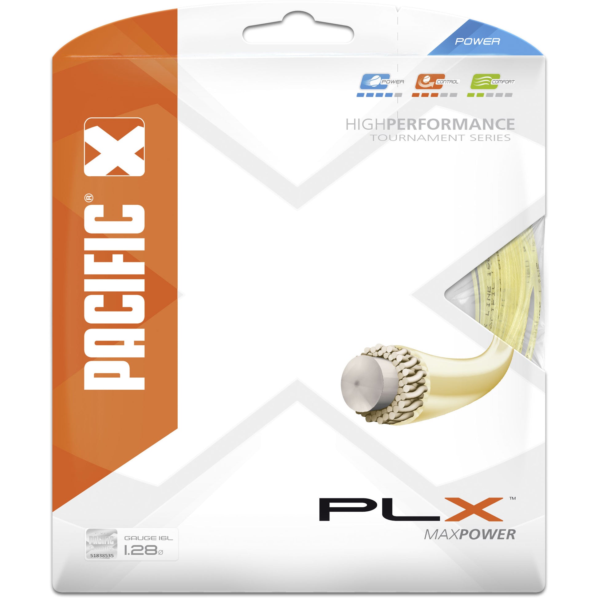 Pacific PLX (new Power Line) Natur Set Di Corde 12,2m-Colori Naturali