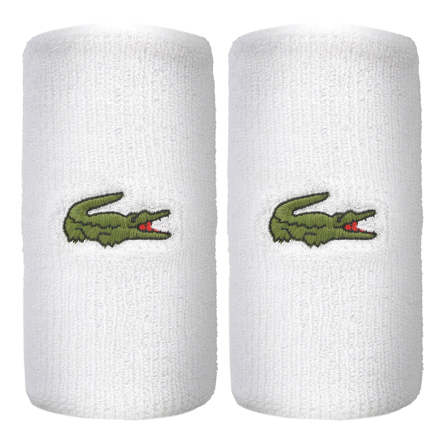 Lacoste Polsino anti sudore Confezione da 2 lungo - bianco, verde