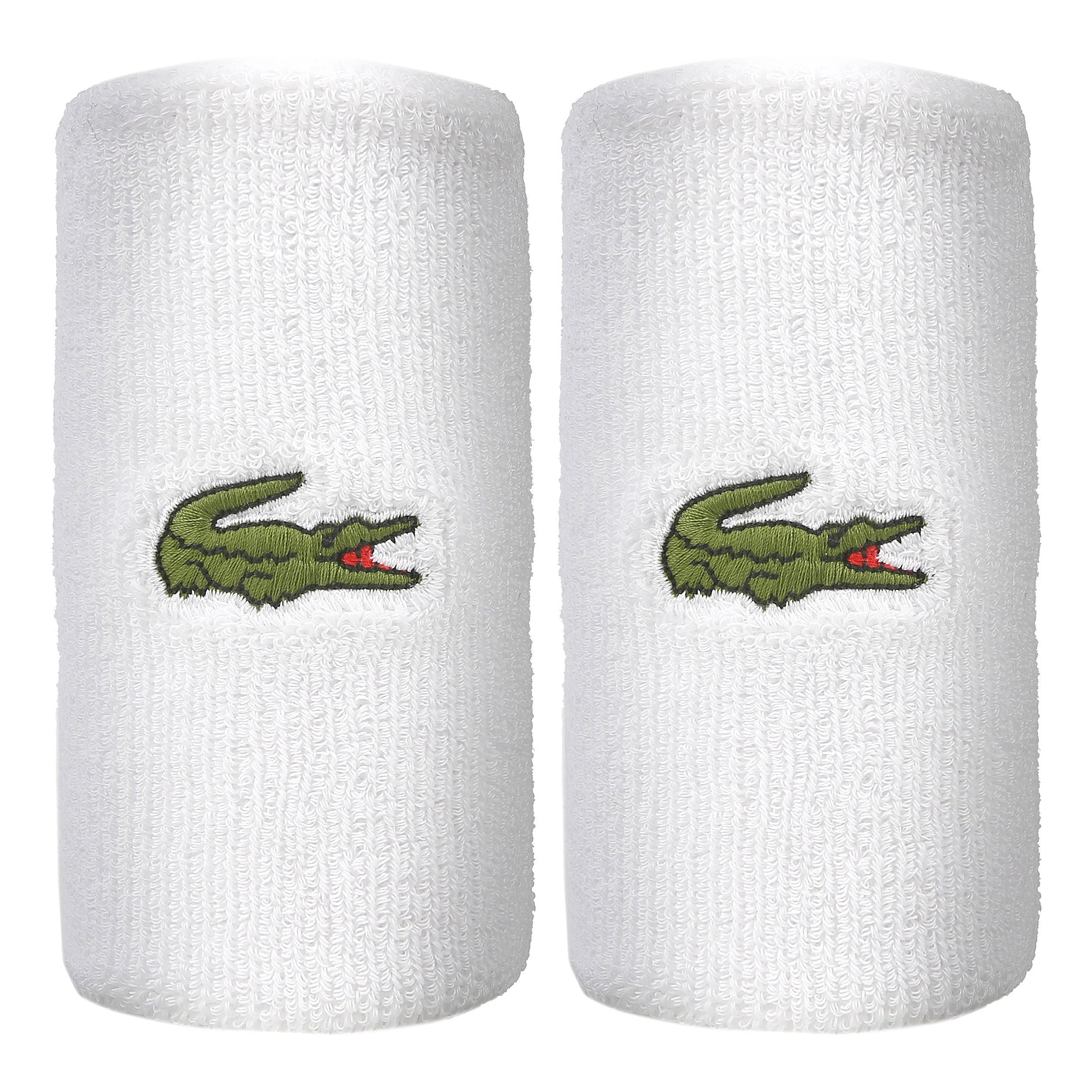Lacoste Polsino anti sudore Confezione da 2 lungo - bianco, verde