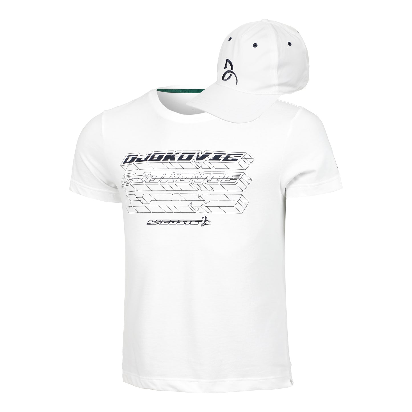Lacoste Djokovic Cap + Maglietta Uomini - bianco,