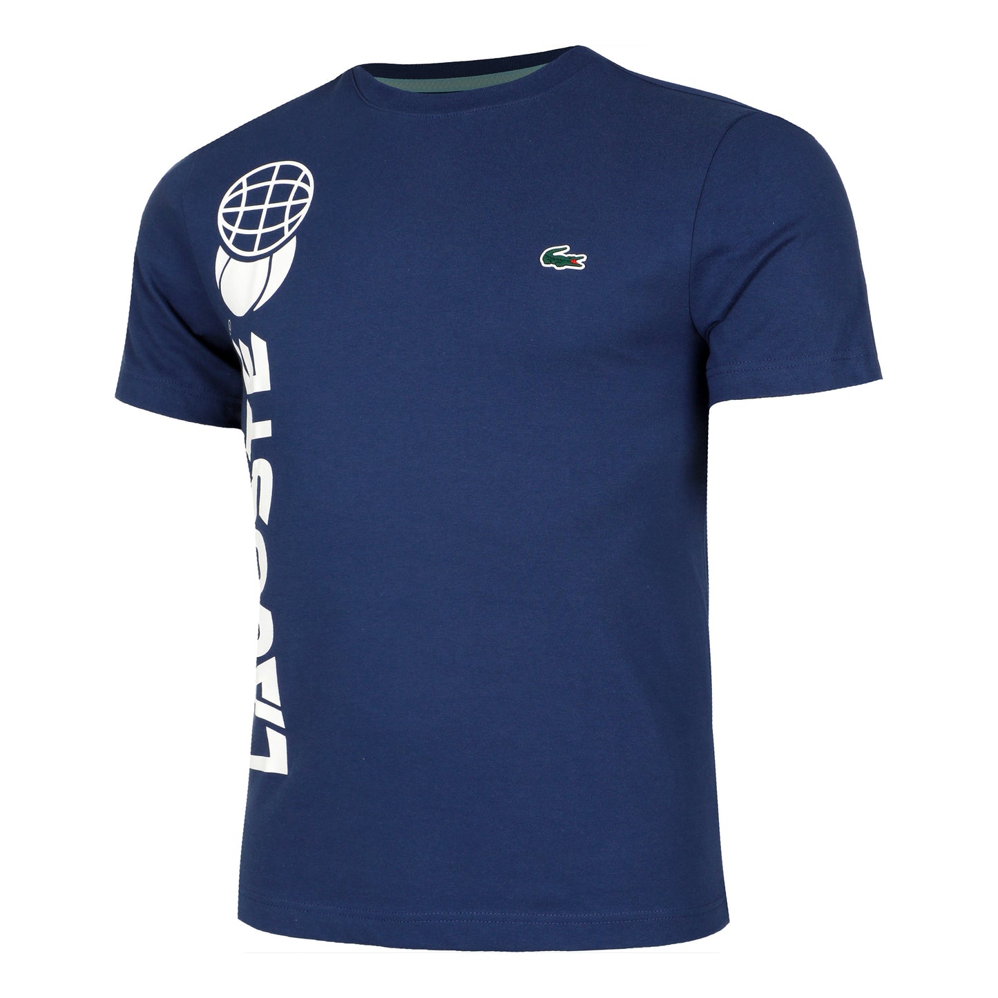 Lacoste Daniil Medvedev Maglietta Uomini - blu scuro, bianco