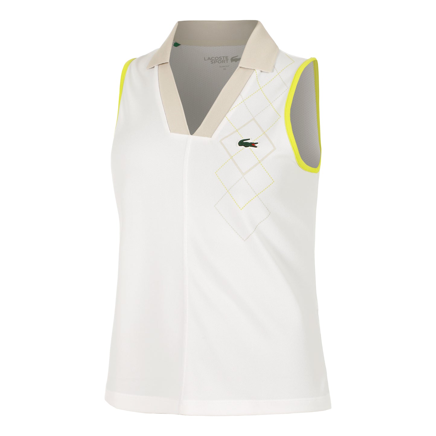 Lacoste Polo Donna - bianco, giallo