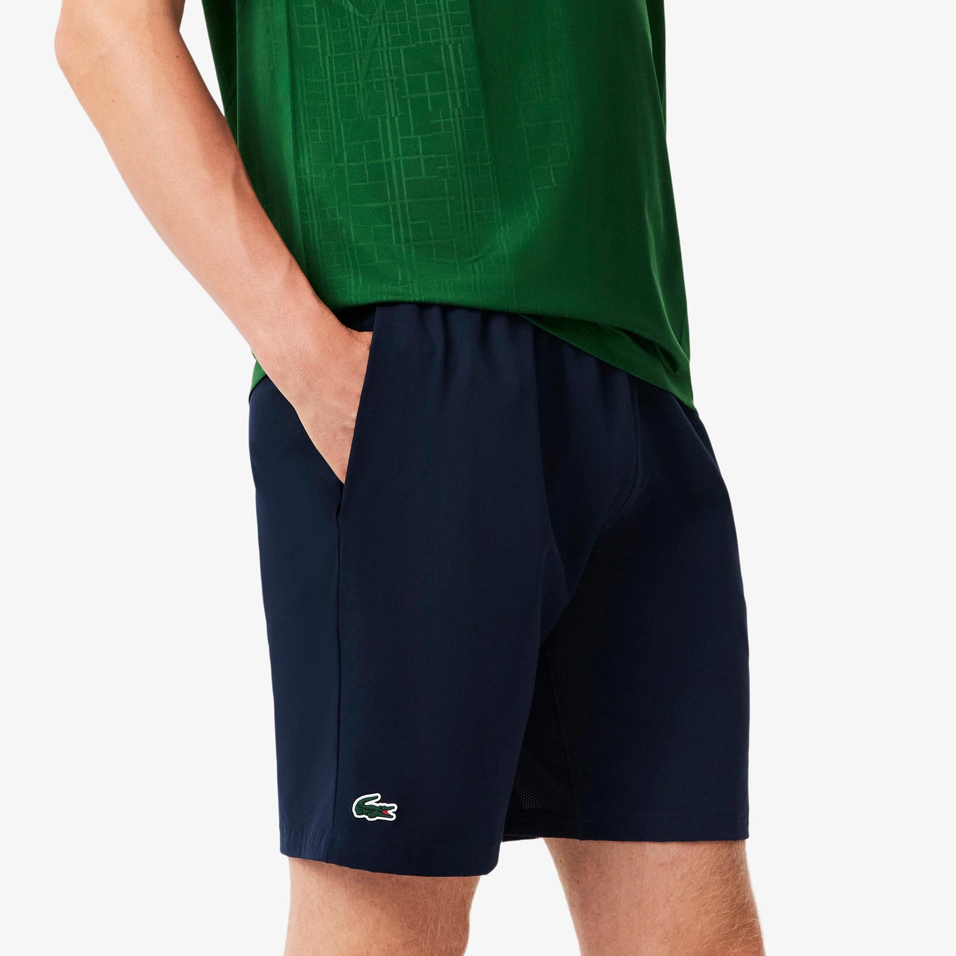 Lacoste Djokovic Pantaloncini Uomini - blu scuro, verde