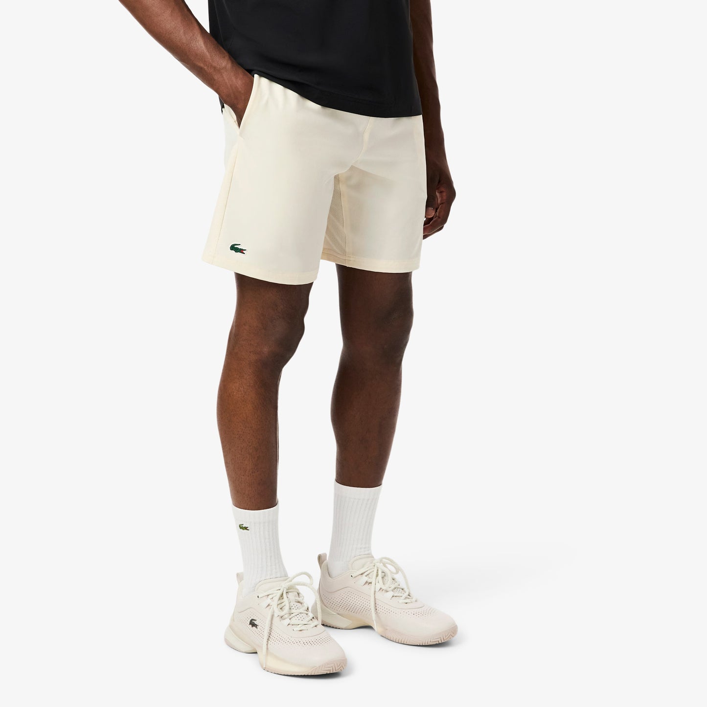 Lacoste Djokovic Pantaloncini Uomini - crema, blu scuro