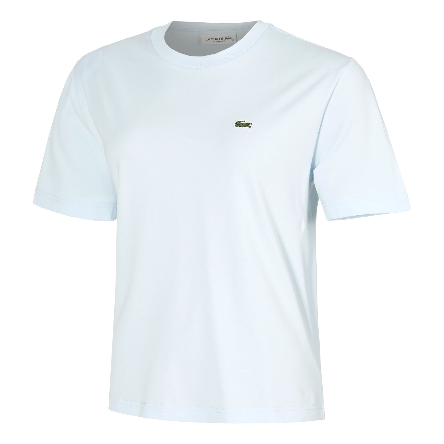 Lacoste Relaxed Fit Plain Soft Maglietta Donna-Blu Chiaro