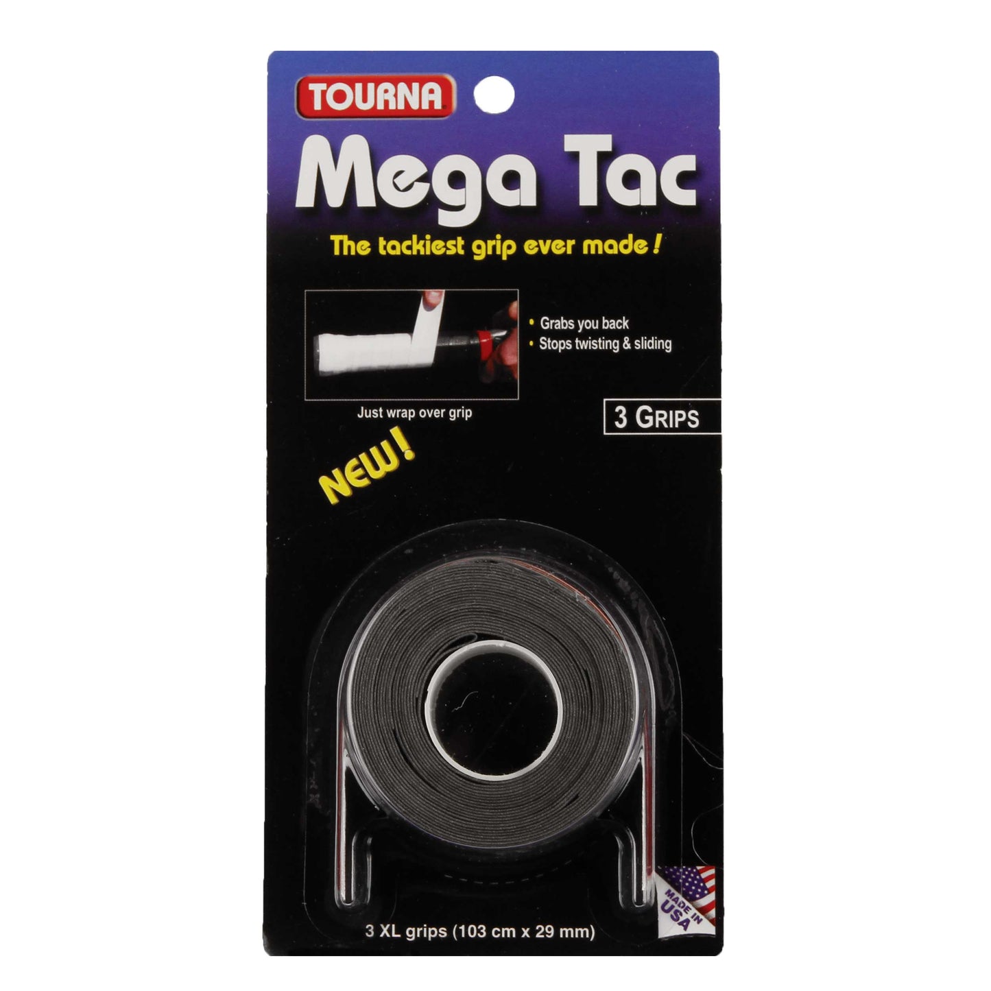 Tourna Mega Tac Confezione Da 3-Nero