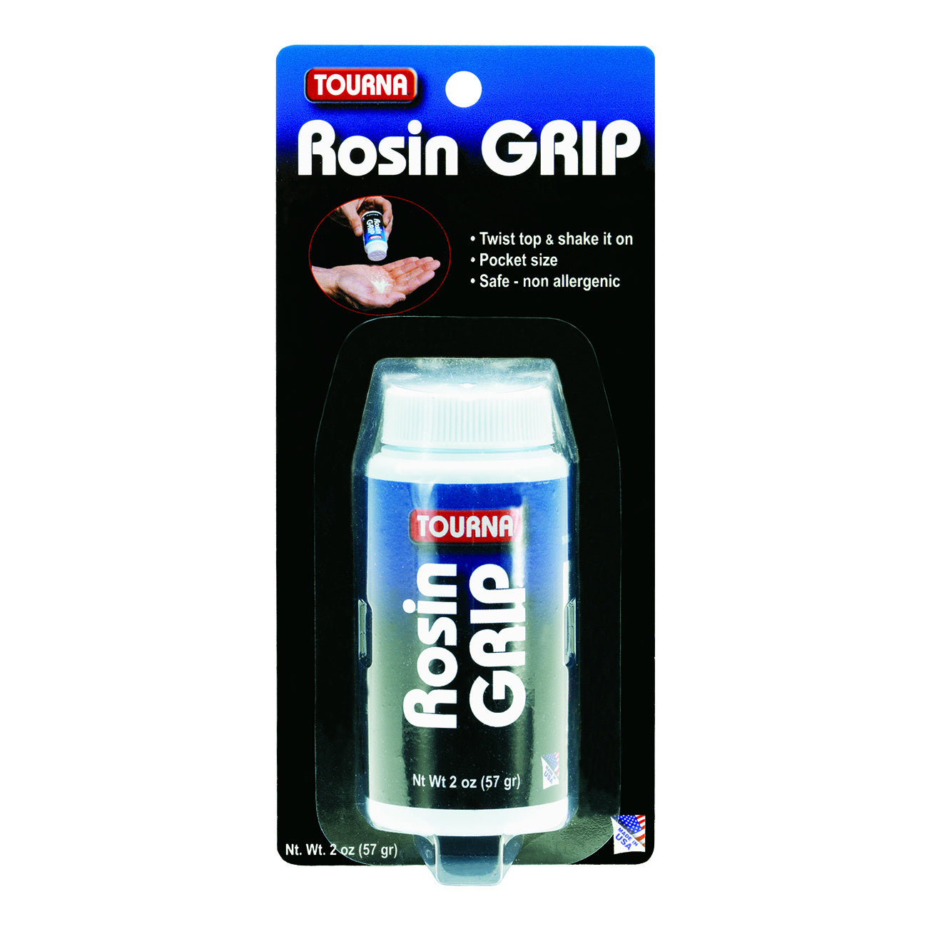 Tourna Rosin Grip Shaker Cura Delle Mani-Bianco