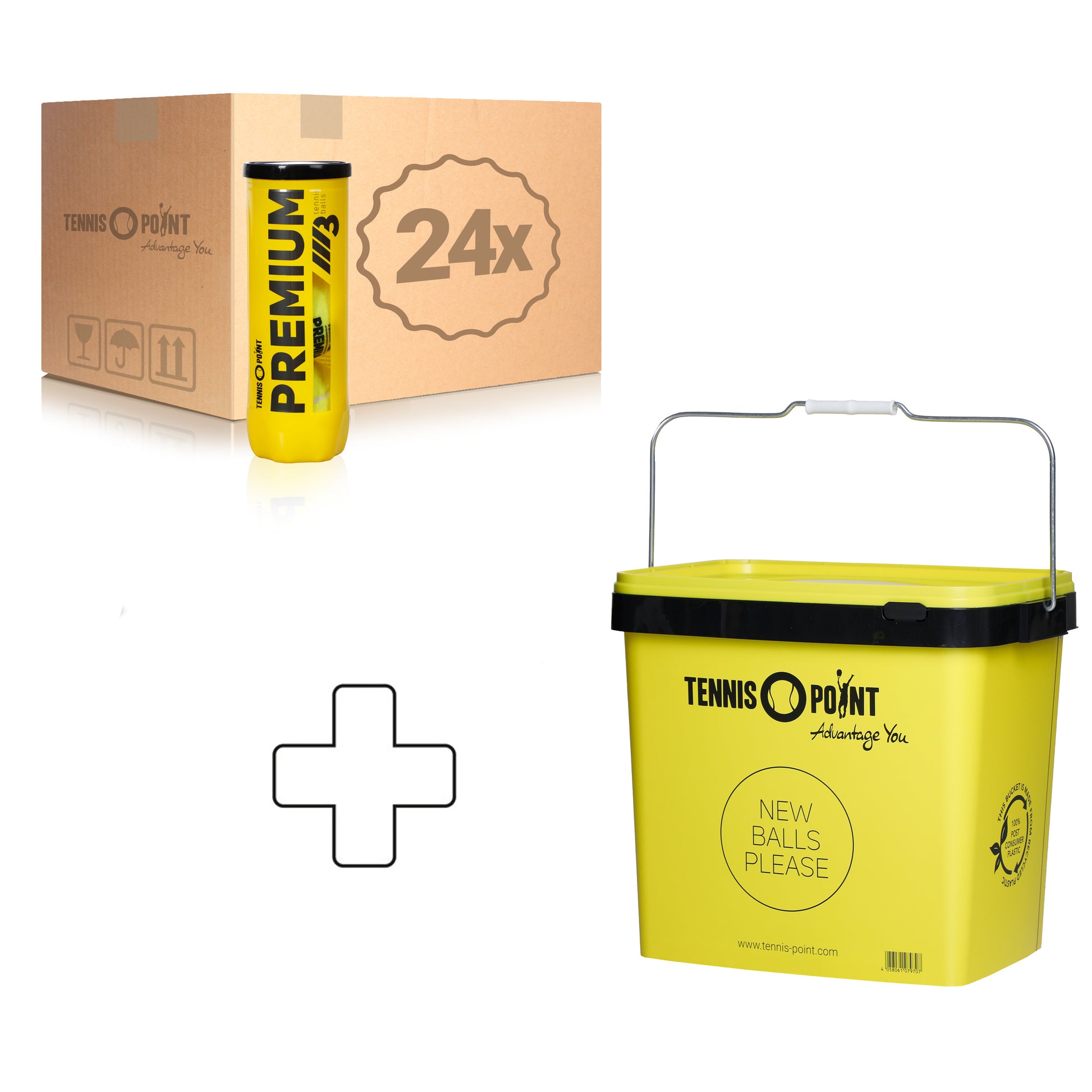 Tennis-Point 24 tubi da 3 Premium Tennisball