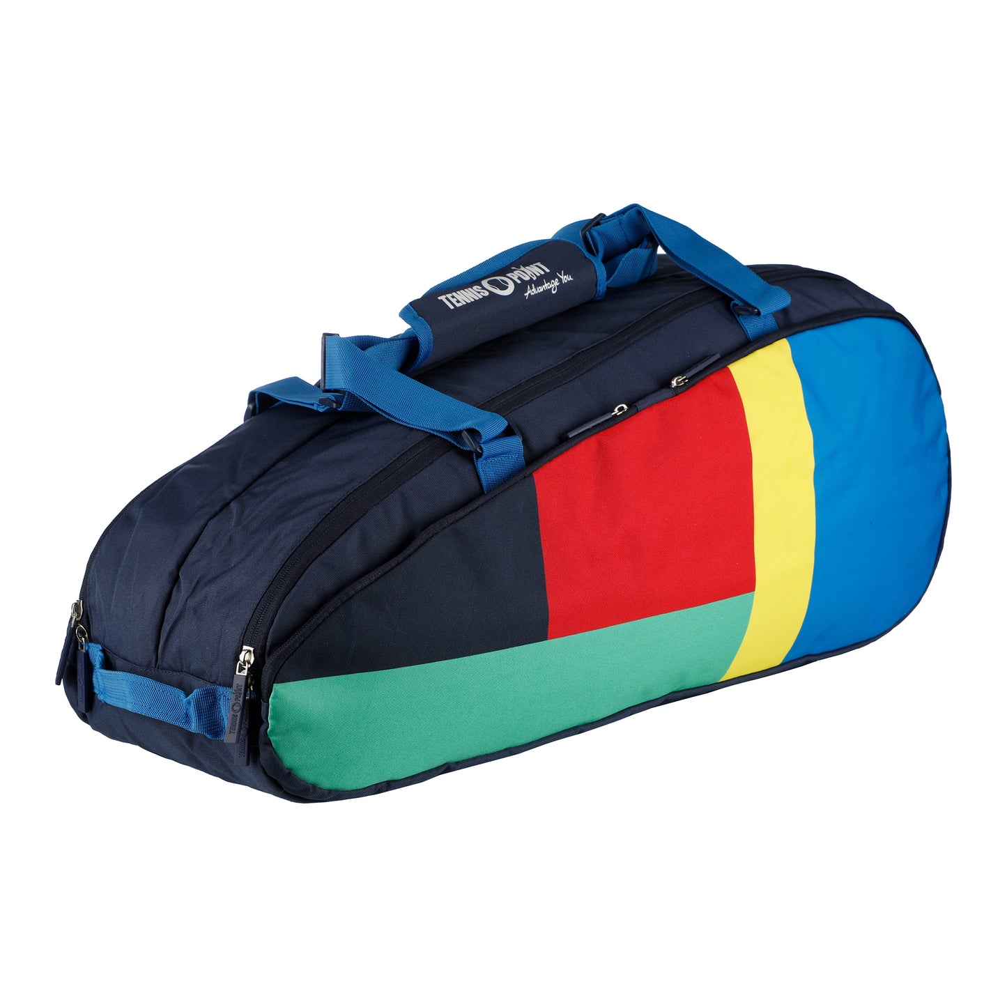 Tennis-Point Premium Colourblock 9R Borsa per racchetta - blu scuro