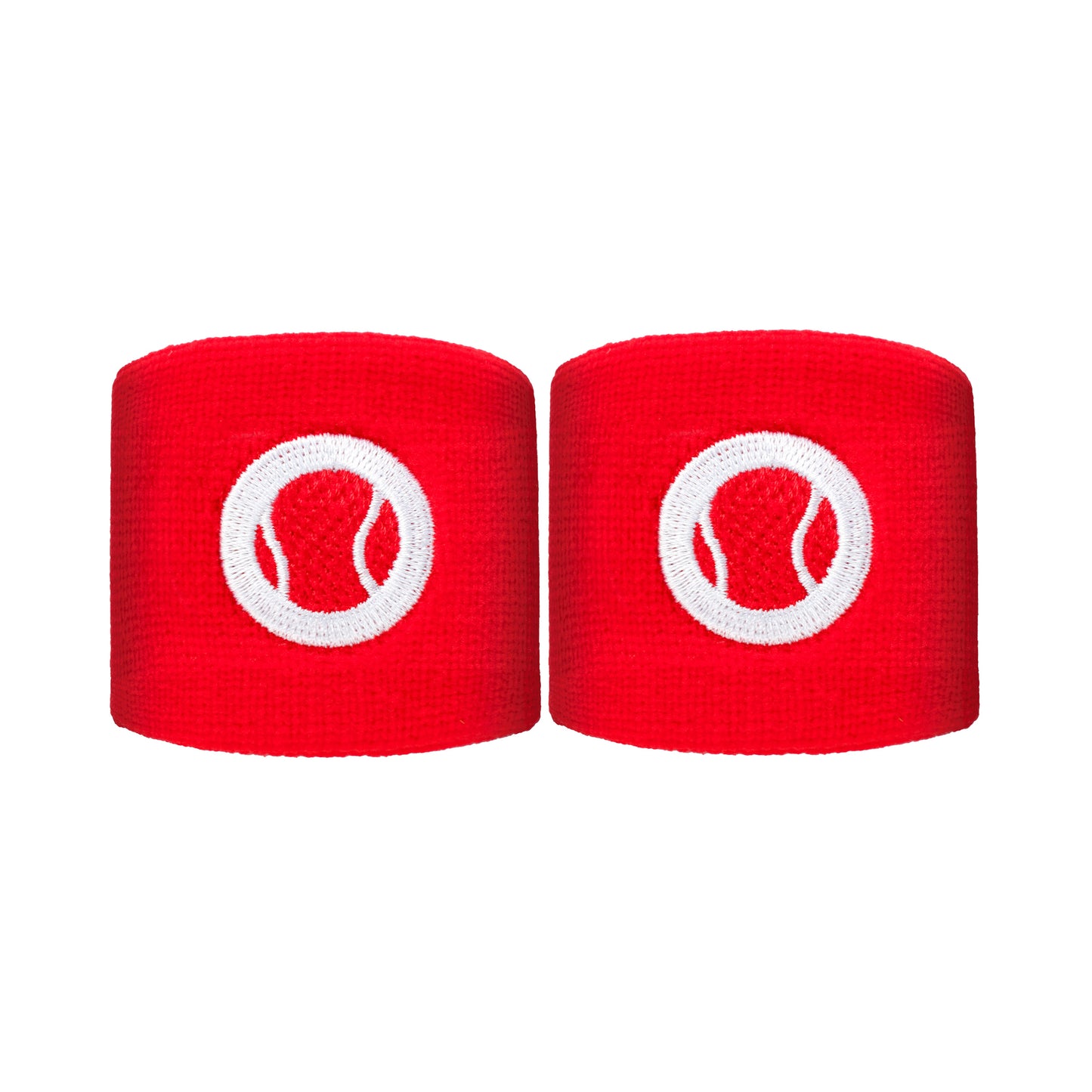 Tennis-Point Short Polsino anti sudore Confezione da 2 Unisex - rosso,