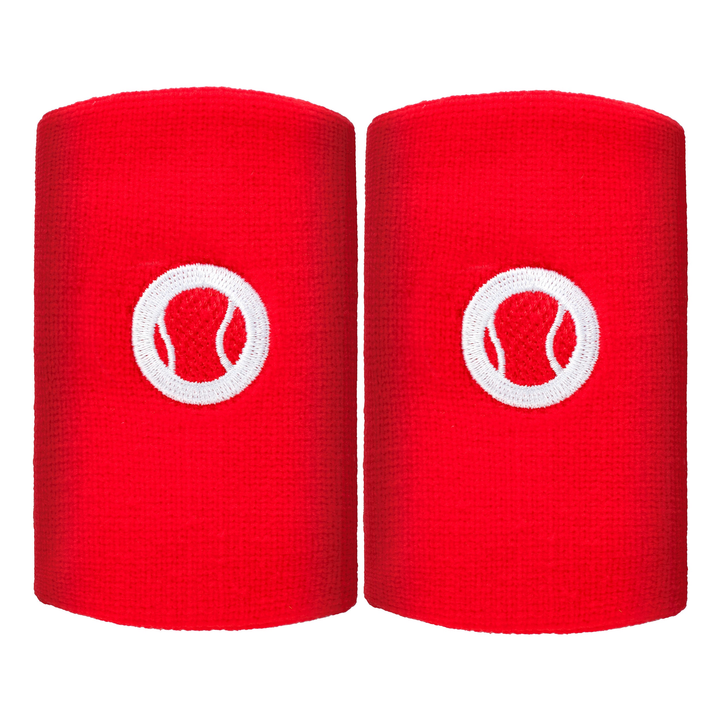 Tennis-Point Long Polsino anti sudore Confezione da 2 Unisex - rosso,
