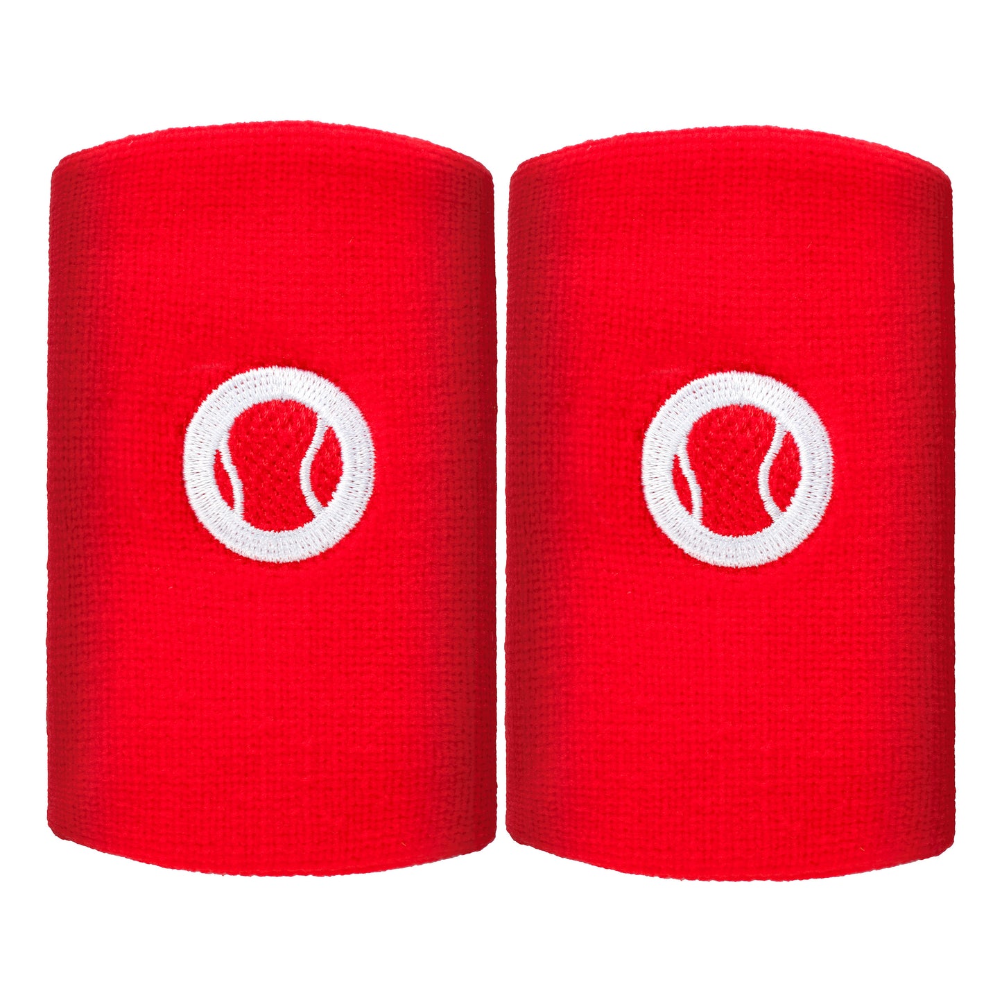 Tennis-Point Long Polsino anti sudore Confezione da 2 Unisex - rosso,