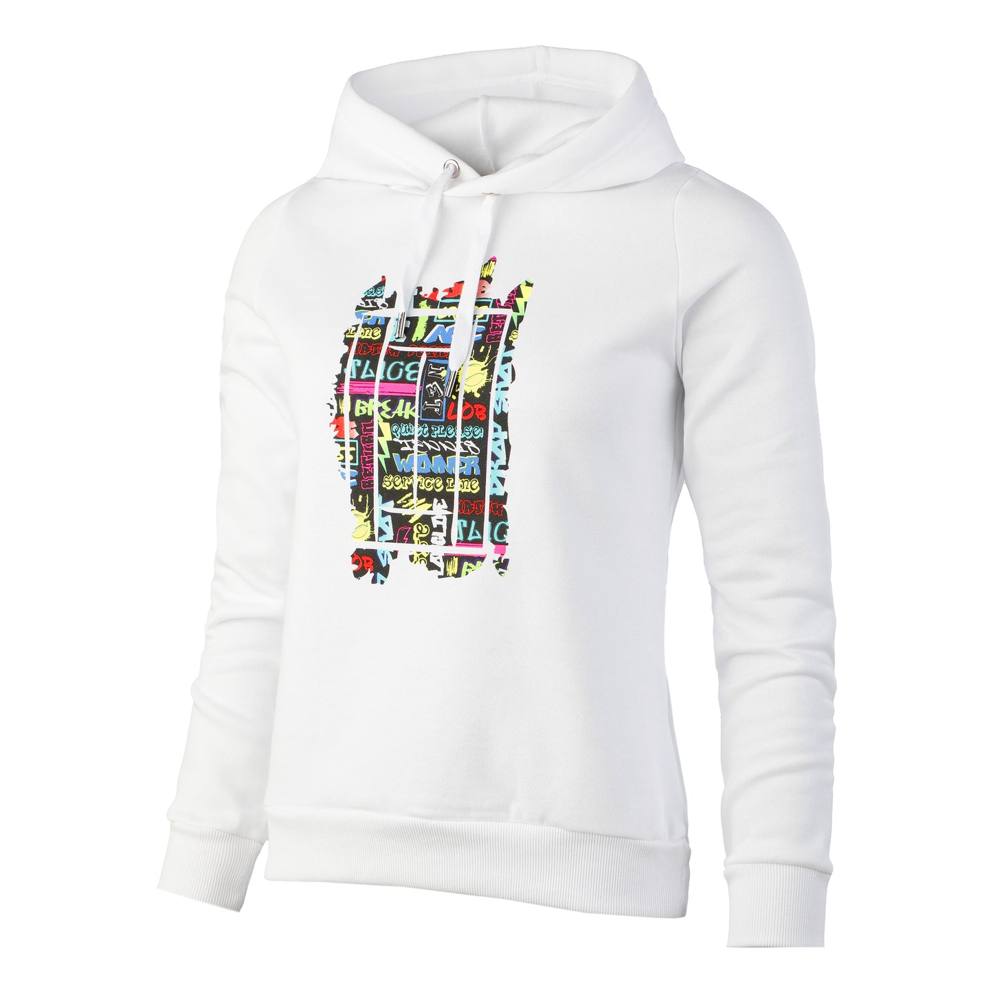 Tennis-Point Graffity Felpa con cappuccio Donna - bianco, multicolore
