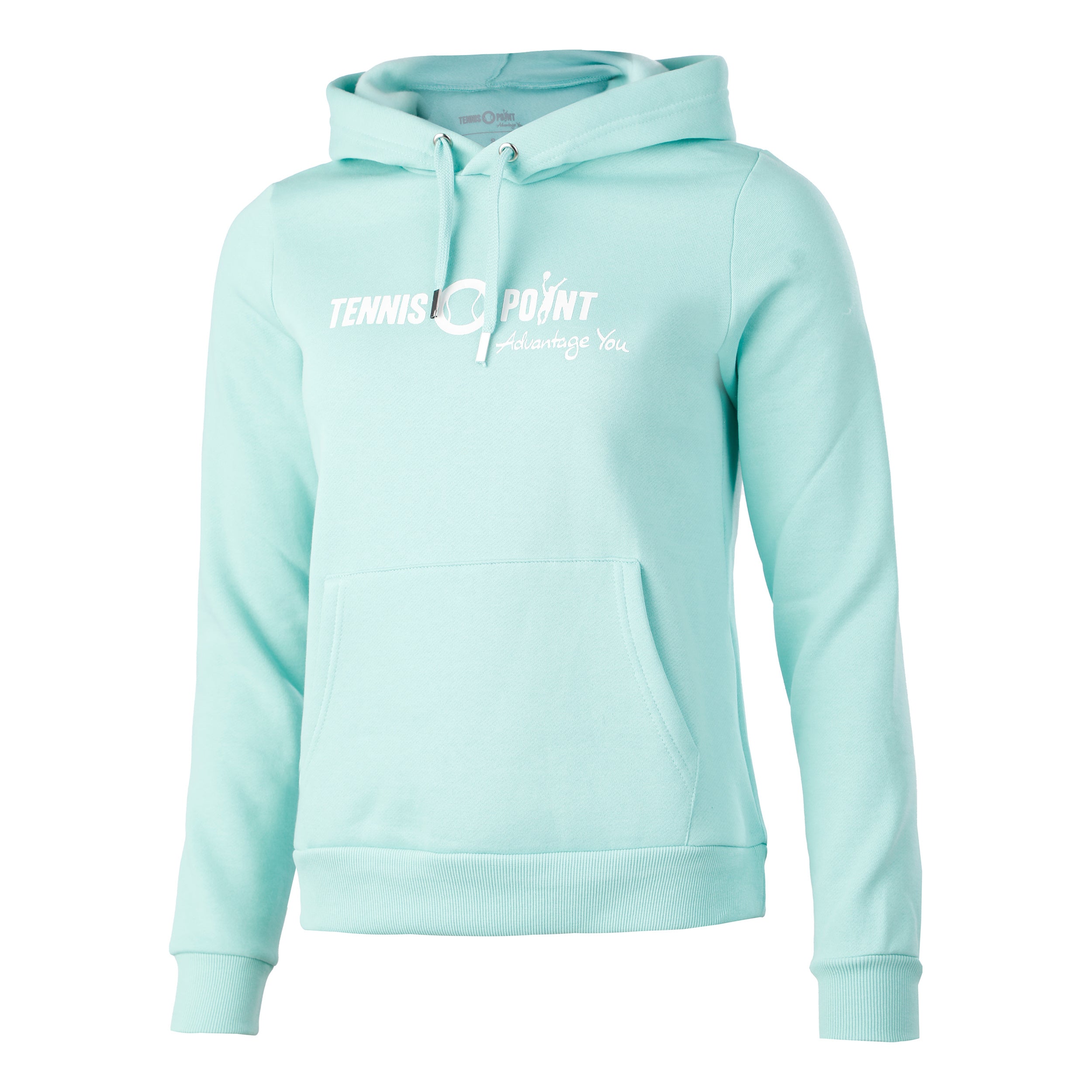 Tennis-Point Logo Felpa con cappuccio Donna - menta, bianco