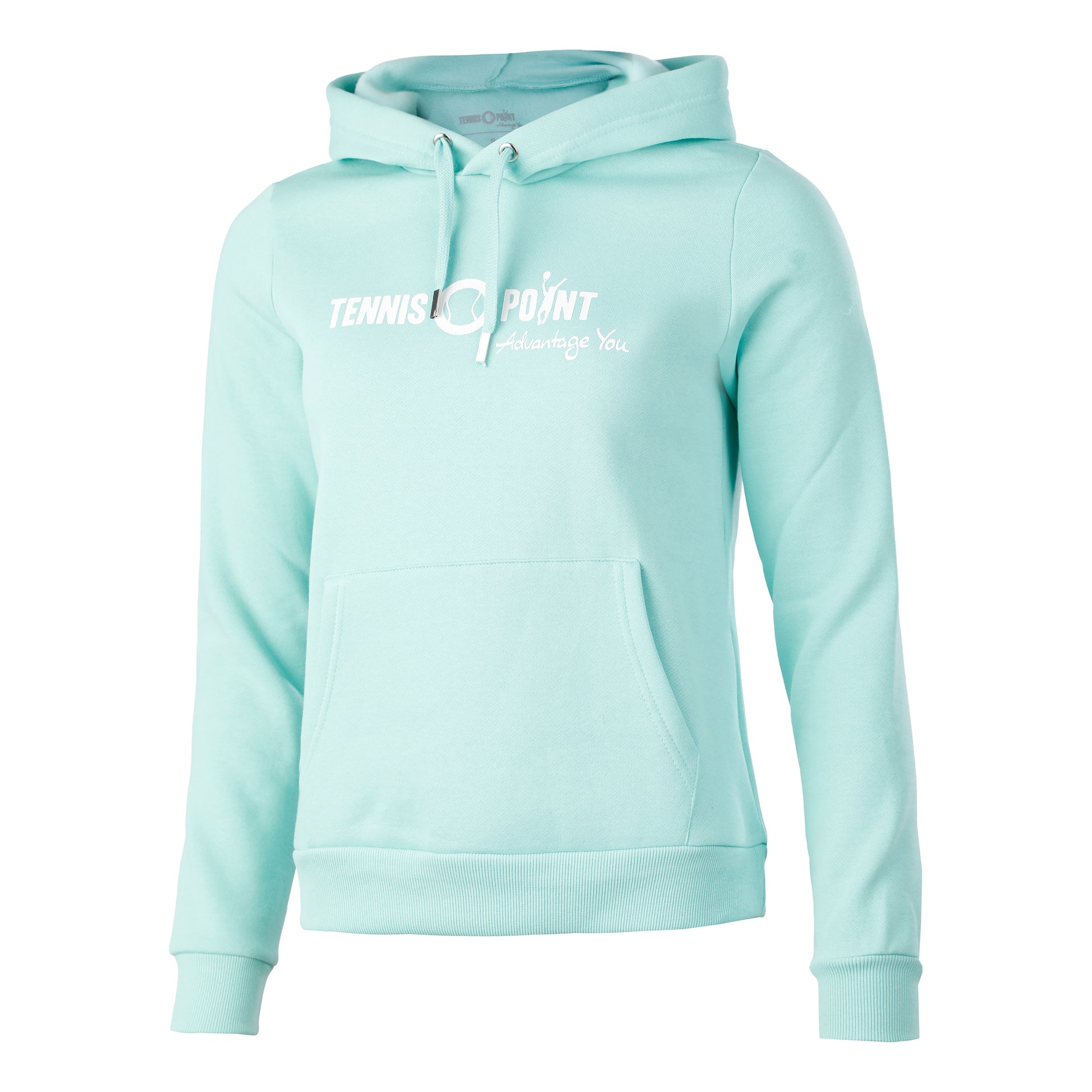 Tennis-Point Logo Felpa con cappuccio Donna - menta, bianco