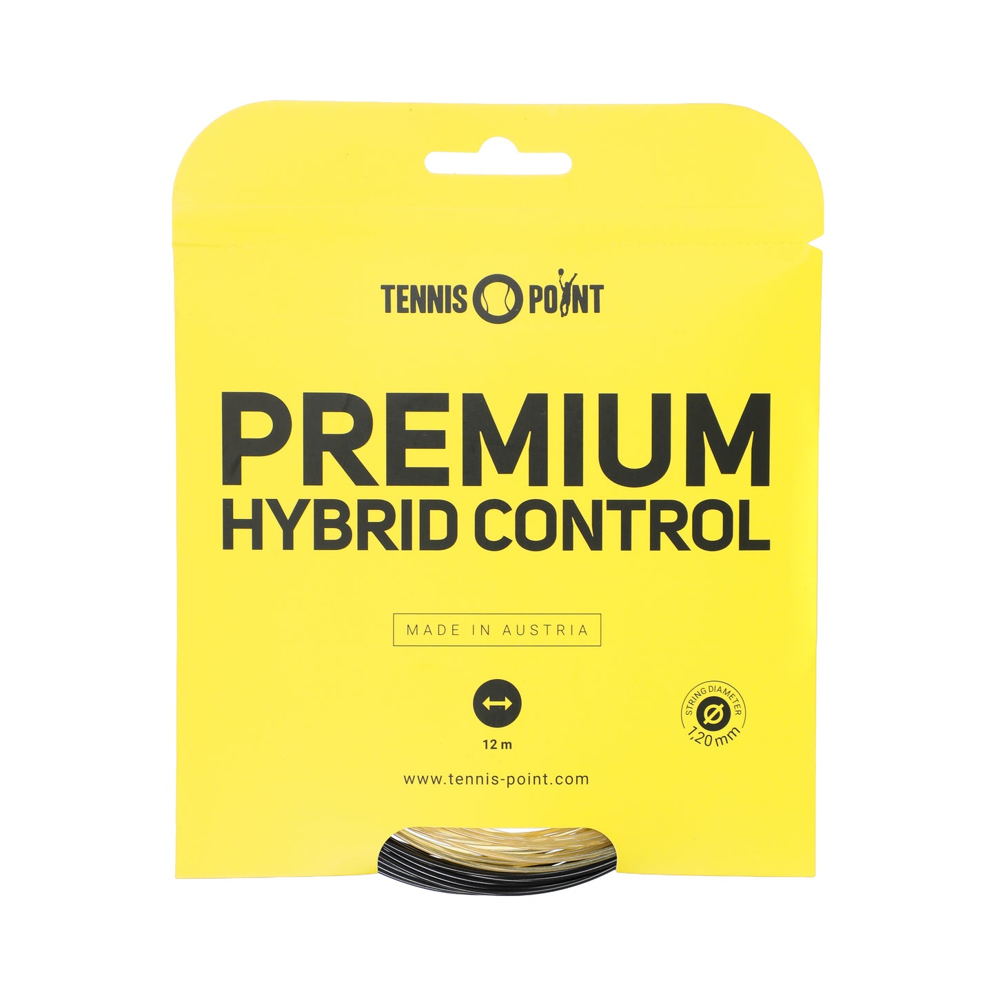 Tennis-Point Premium Hybrid Control Set Di Corde-Colori Naturali,Nero