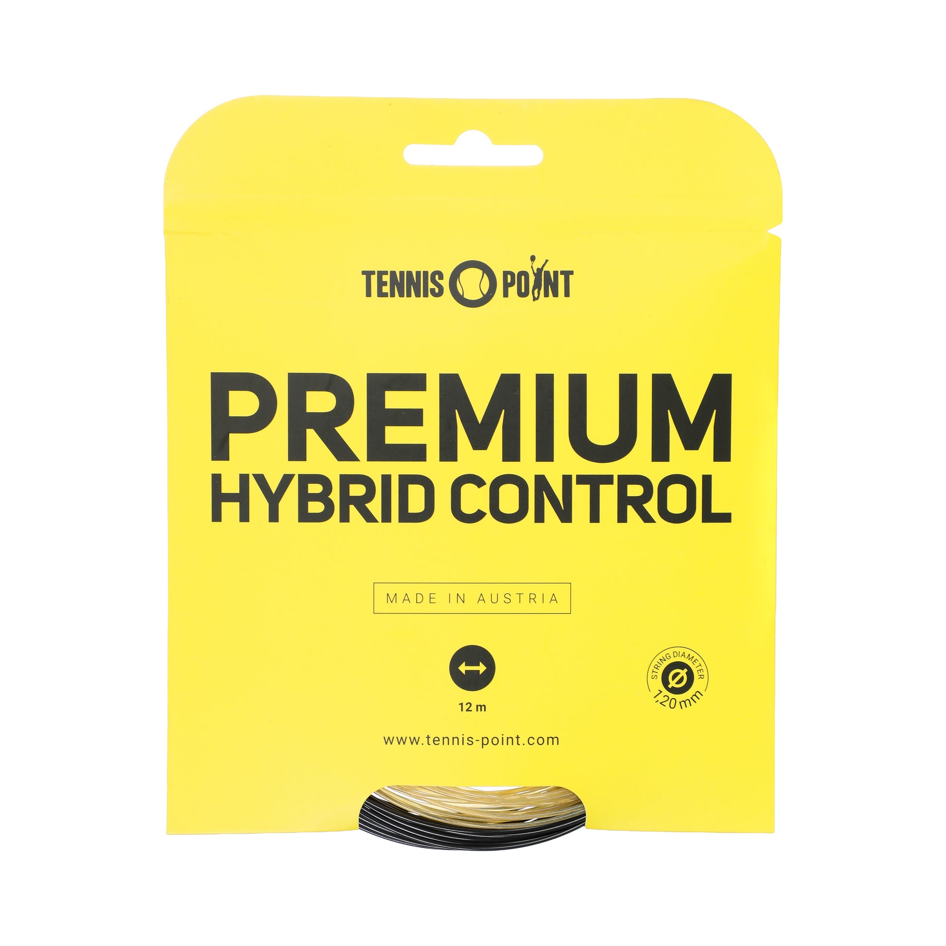 Tennis-Point Premium Hybrid Control Set Di Corde-Colori Naturali,Nero