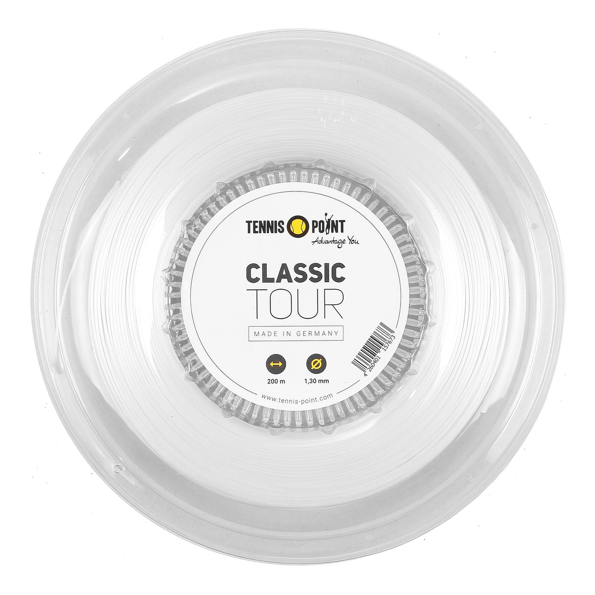 Tennis-Point Classic Tour Rotolo di corde 200m - bianco