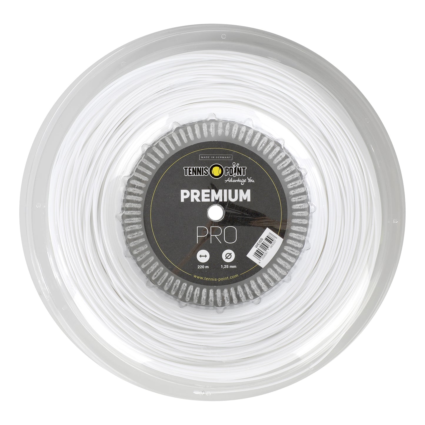Tennis-Point Premium Pro Rotolo di corde 220m - bianco