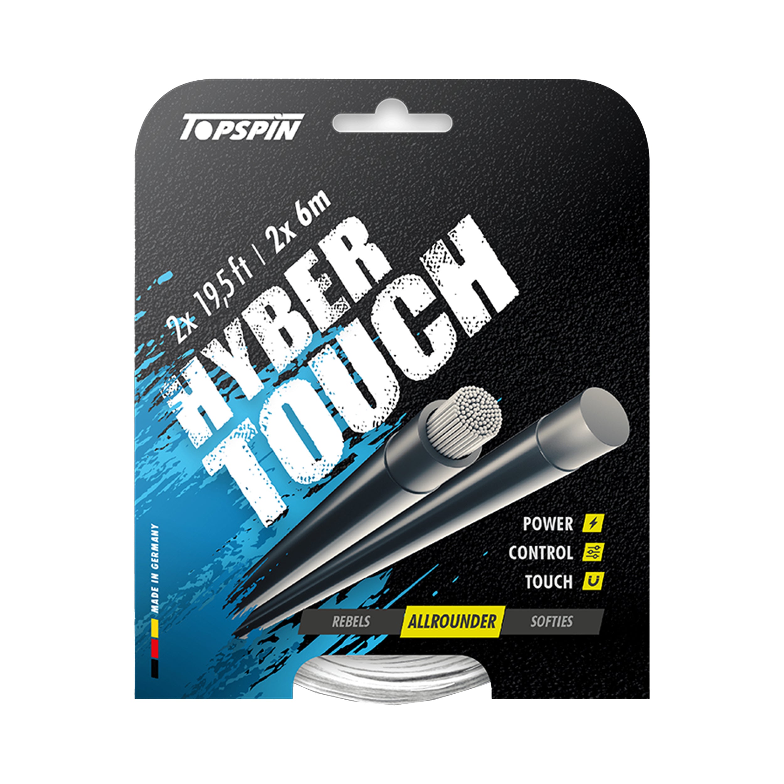 Topspin Hyber Touch 2 X 6m Set Di Corde-Bianco