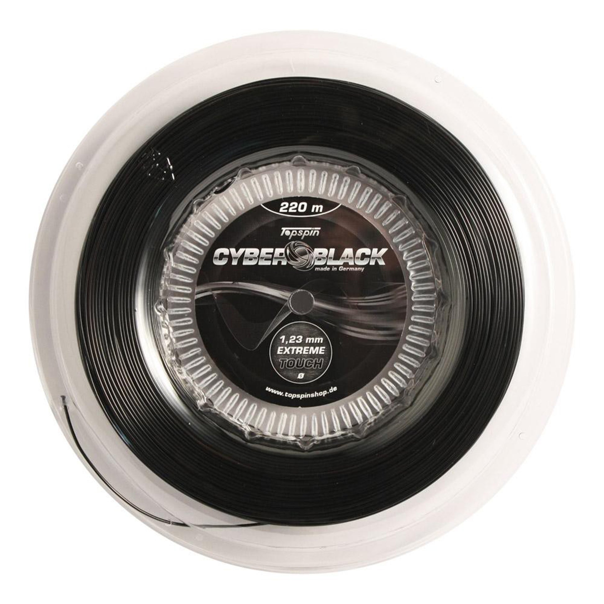 Topspin Cyber Black 220m Rotolo Di Corde-Nero