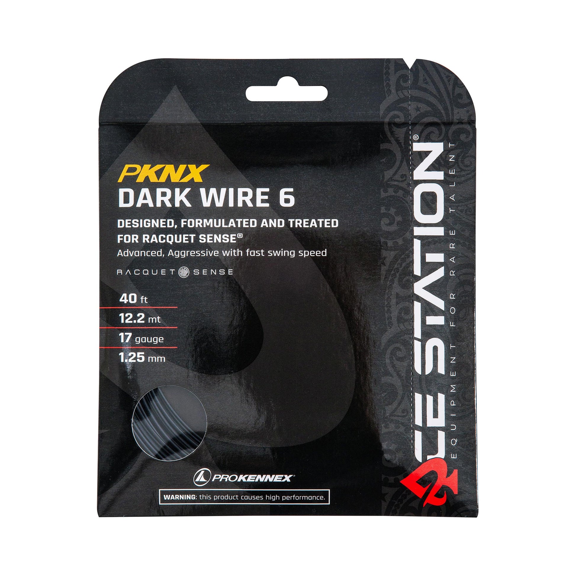 PROKENNEX Dark Wire 6 Set Di Corde 12,2m-Nero