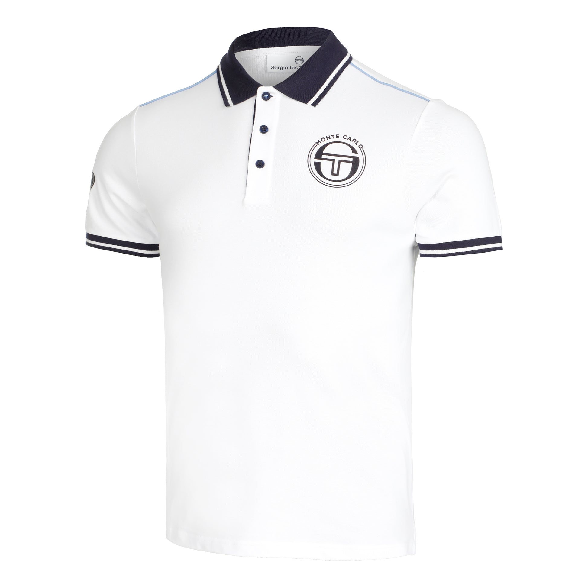 Sergio Tacchini Ranking Staff Polo Uomini - bianco, blu scuro