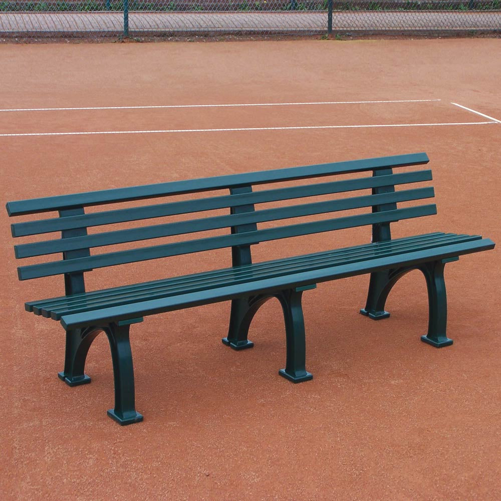 Tegra Panchina Da Tennis Con Schienale-Verde